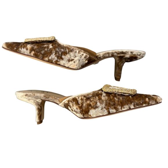 Sam Edelman Brit Women's Heels Prosecco Velvet Size 6 - Picture 5 of 11